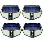 4er-Pack 410-LED-Solarleuchten der Marke QIEDIE