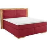 Boxspringbett von PLACES OF STYLE, in der Farbe Rot, aus Massivholz, andere Perspektive, Vorschaubild