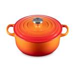 Topf von Le Creuset, in der Farbe Orange, aus Edelstahl, andere Perspektive, Vorschaubild