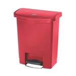 Mülleimer von Rubbermaid, in der Farbe Rot, aus Kunststoff, andere Perspektive, Vorschaubild