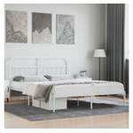 Metallbett von furnicato, in der Farbe Weiss, aus Metall, andere Perspektive, Vorschaubild