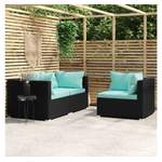 Garten-Lounge-Set von VIDAXL, in der Farbe Schwarz, aus Rattan, andere Perspektive, Vorschaubild