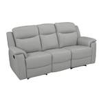2/3-Sitzer Sofa von Kauf-unique, in der Farbe Grau, aus Kunstleder, andere Perspektive, Vorschaubild