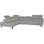 Ecksofa von Nicoletti Home, in der Farbe Grau, aus Leder, andere Perspektive, Vorschaubild