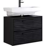 Waschbeckenunterschrank von welltime, in der Farbe Schwarz, aus Holzwerkstoff, andere Perspektive, Vorschaubild