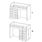 Kinderhochbett von Sofa.de, in der Farbe Weiss, aus Holzwerkstoff, andere Perspektive, Vorschaubild