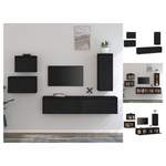 TV-Lowboard von vidaXL, in der Farbe Schwarz, aus Holz, andere Perspektive, Vorschaubild