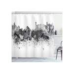 Duschvorhang von Abakuhaus, in der Farbe Grau, aus Polyester, andere Perspektive, Vorschaubild