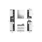 Badmöbel-Set von XONOX.home, in der Farbe Weiss, aus Holzwerkstoff, andere Perspektive, Vorschaubild