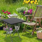Gartentisch von RELAXDAYS, in der Farbe Schwarz, aus Kunststoff, andere Perspektive, Vorschaubild