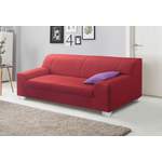 2/3-Sitzer Sofa von DOMO collection, in der Farbe Rot, aus Microfaser, andere Perspektive, Vorschaubild