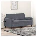 2/3-Sitzer Sofa von vidaXL, in der Farbe Grau, aus Samt, andere Perspektive, Vorschaubild