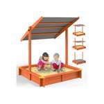 Sandkasten von Spielwerk®, in der Farbe Braun, aus Holz, andere Perspektive, Vorschaubild