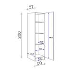 Buffetschrank von Flex-Well, in der Farbe Weiss, aus Metall, andere Perspektive, Vorschaubild