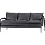 2/3-Sitzer Sofa von WOOOD, in der Farbe Grau, aus Kunstleder, andere Perspektive, Vorschaubild
