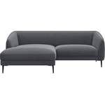 Ecksofa von FLEXLUX, in der Farbe Grau, aus Velvet, andere Perspektive, Vorschaubild