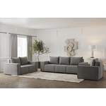 Sofagarnitur von Fun Möbel, in der Farbe Grau, aus Polyurethan, andere Perspektive, Vorschaubild