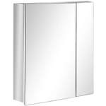 Bad-Spiegelschrank von kleankin, in der Farbe Silber, aus Edelstahl, andere Perspektive, Vorschaubild