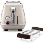 Toaster von Delonghi, in der Farbe Beige, aus Lack, andere Perspektive, Vorschaubild