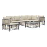 Garten-Lounge-Set von VIDAXL, in der Farbe Beige, aus Rattan, andere Perspektive, Vorschaubild