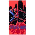 Badetuch von Spiderman, in der Farbe Rot, aus Baumwolle, andere Perspektive, Vorschaubild