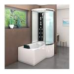 Dusch von AcquaVapore, in der Farbe Weiss, aus Sicherheitsglas, andere Perspektive, Vorschaubild
