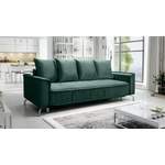 2/3-Sitzer Sofa von Fun Möbel, in der Farbe Grün, aus Samtstoff, andere Perspektive, Vorschaubild