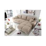 Ecksofa von Stylefy, in der Farbe Beige, aus Plüsch, andere Perspektive, Vorschaubild