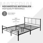 Metallbett von ML-Design, in der Farbe Schwarz, aus Stahl, Vorschaubild