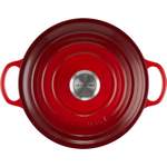 Topf von Le Creuset, in der Farbe Rot, aus Metall, andere Perspektive, Vorschaubild