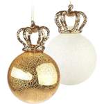 Christbaumschmuck von BRUBAKER, in der Farbe Gold, aus Glas, andere Perspektive, Vorschaubild