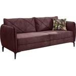 2/3-Sitzer Sofa von Jockenhöfer Gruppe, in der Farbe Lila, aus Velours, andere Perspektive, Vorschaubild