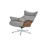 Relaxsessel von Sofa.de, in der Farbe Grau, aus Leder, andere Perspektive, Vorschaubild
