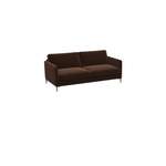 2/3-Sitzer Sofa von FLEXLUX, in der Farbe Braun, aus Velvet, andere Perspektive, Vorschaubild