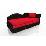 Schlafsofa von Fun Möbel, in der Farbe Schwarz, aus Plüsch, andere Perspektive, Vorschaubild