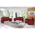 2/3-Sitzer Sofa von loftscape, in der Farbe Rot, aus Echtleder, andere Perspektive, Vorschaubild
