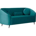 2/3-Sitzer Sofa von Leonique, in der Farbe Blau, aus Bouclé, andere Perspektive, Vorschaubild