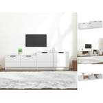 TV-Lowboard von vidaXL, in der Farbe Weiss, aus Holzwerkstoff, andere Perspektive, Vorschaubild