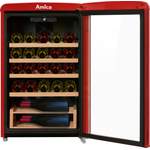 Kühlschrank von Amica, in der Farbe Rot, aus Holz, andere Perspektive, Vorschaubild