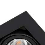Einbaustrahler von QAZQA, in der Farbe Schwarz, aus Stahl, andere Perspektive, Vorschaubild