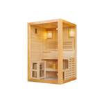 Sauna-Kabine von Sanotechnik, in der Farbe Braun, aus Sicherheitsglas, andere Perspektive, Vorschaubild