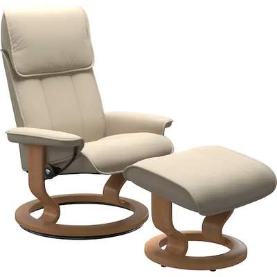 Preisvergleich für Grau, Eiche, L, mit der 7014950370550 Hocker), Base, Ladendirekt mit Gestell Farbe Größe | Stressless® Signature (Set, GTIN: Relaxsessel cm, Relaxsessel in »Sunrise« BxHxT 92x80x105