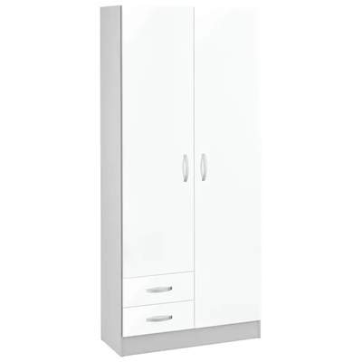 Schubkästen, Preisvergleich 80x35x180 in cm, »Amrum« für BxHxT Ladendirekt 4255620800103 breit, | wiho Farbe Mehrzweckschrank cm große Küchen 2 GTIN: aus Metall, Grau, der 80