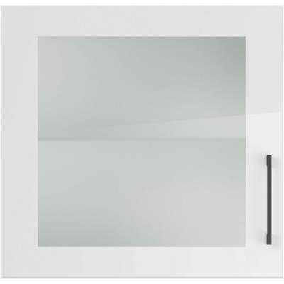 Preisvergleich für IMPULS KÜCHEN Glashängeschrank mit Glasdrehtür, BxHxT  60x34.5x57.9 cm, in der Farbe Weiss, aus Holzwerkstoff, GTIN: 4030499005848  | Ladendirekt