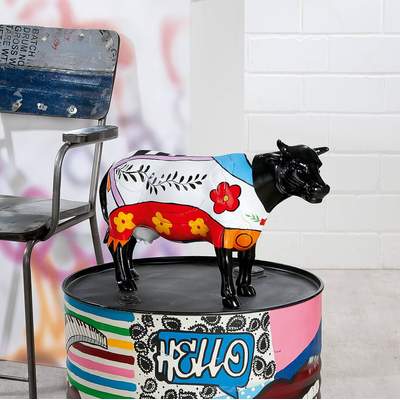 Preisvergleich für Deko-Figur BxHxT Ladendirekt GTIN: Skulptur Kunststoff, cm, 4063387524190 63x39x18 | Cow, aus Mehrfarbig