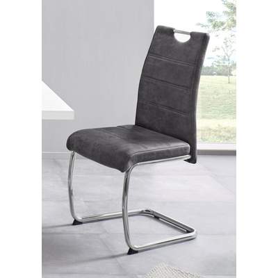 Preisvergleich für Schwingstuhl Sitzbreite Cordstoff MELINA von 4er aus Blau, | Hela Ladendirekt Pulverbeschichtet III Set XL