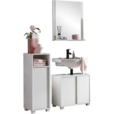 Preisvergleich für Spiegelschrank Talos Rund - Beleuchtet, BxHxT 60x60x10 cm,  in der Farbe Silber | Ladendirekt