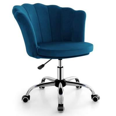 Preisvergleich für COSTWAY Gaming-Stuhl, einziehbare Fußstütze, Lendenkissen,  67x64x113-123cm, in der Farbe Blau