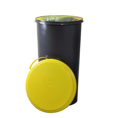 BigDean Mülltrennsystem Müllsackständer Orange 80L mit Sichtschutz  Müllsackhalter