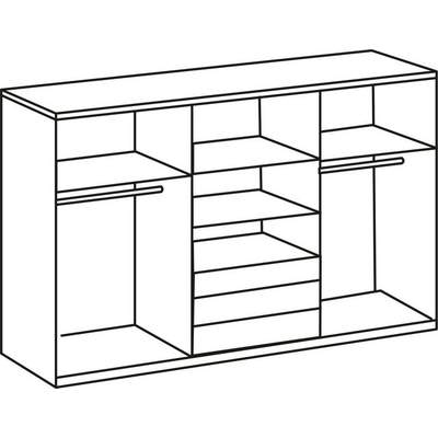 Preisvergleich für Fresh To Go GTIN: Ladendirekt | der 4038062072044 Metall, aus Farbe 300x216x65 in Weiss, BxHxT »Magic«, cm, Schwebetürenschrank